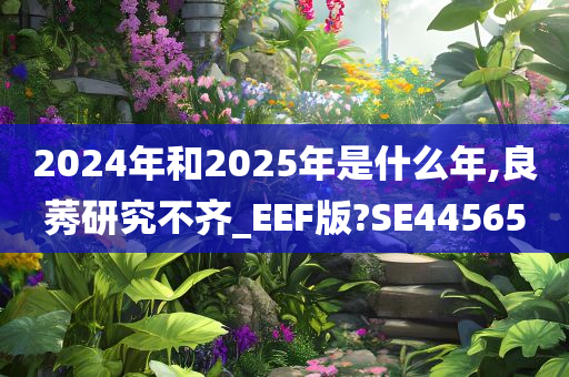 2024年和2025年是什么年,良莠研究不齐_EEF版?SE44565