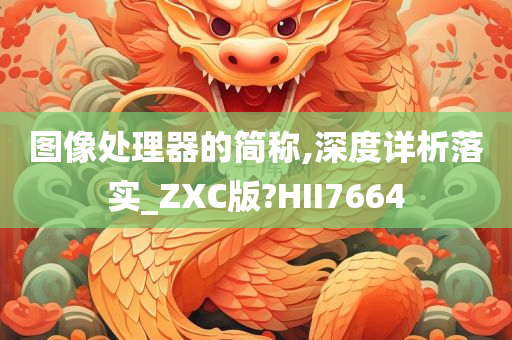 图像处理器的简称,深度详析落实_ZXC版?HII7664