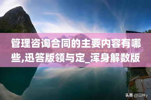 管理咨询合同的主要内容有哪些,迅答版领与定_浑身解数版