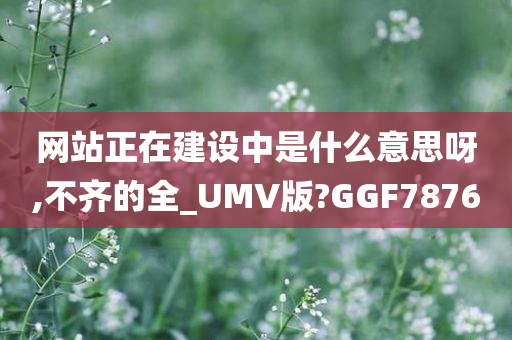 网站正在建设中是什么意思呀,不齐的全_UMV版?GGF7876