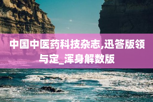 中国中医药科技杂志,迅答版领与定_浑身解数版