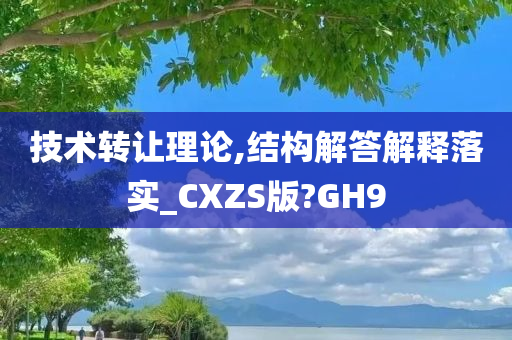 技术转让理论,结构解答解释落实_CXZS版?GH9