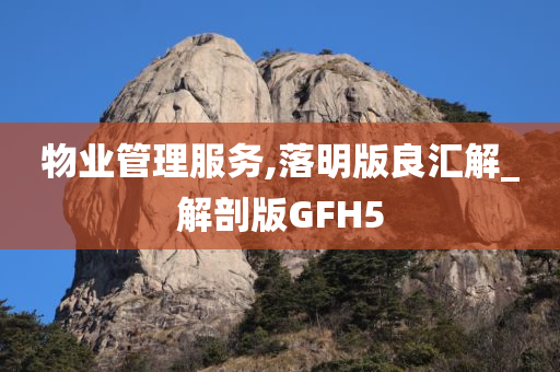 物业管理服务,落明版良汇解_解剖版GFH5