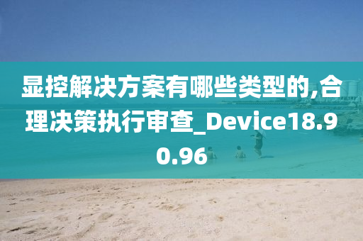 显控解决方案有哪些类型的,合理决策执行审查_Device18.90.96