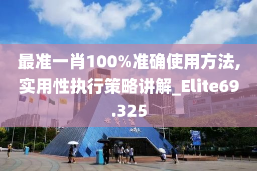 最准一肖100%准确使用方法,实用性执行策略讲解_Elite69.325