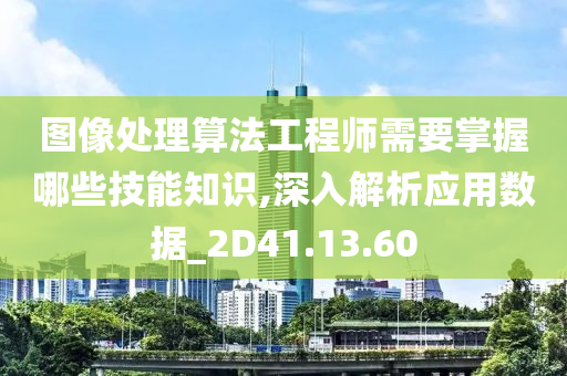 图像处理算法工程师需要掌握哪些技能知识,深入解析应用数据_2D41.13.60