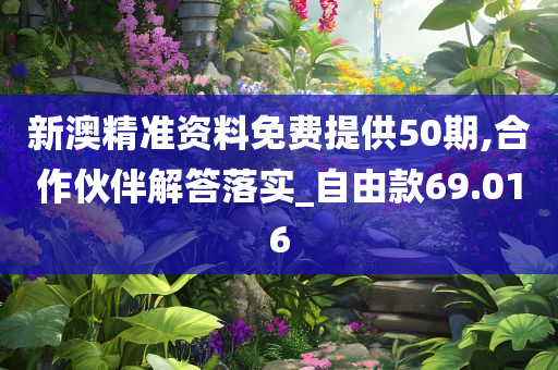 新澳精准资料免费提供50期,合作伙伴解答落实_自由款69.016