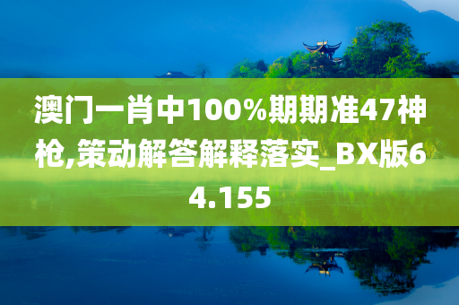 澳门一肖中100%期期准47神枪,策动解答解释落实_BX版64.155