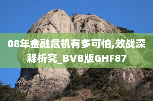 08年金融危机有多可怕,效战深释析究_BVB版GHF87