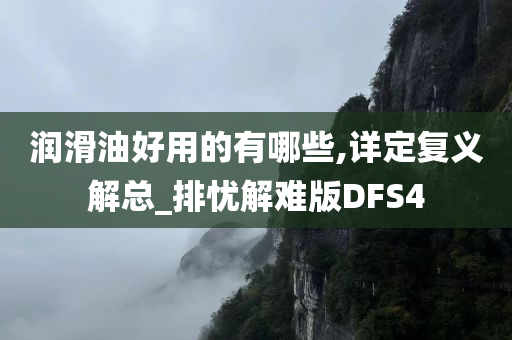 润滑油好用的有哪些,详定复义解总_排忧解难版DFS4