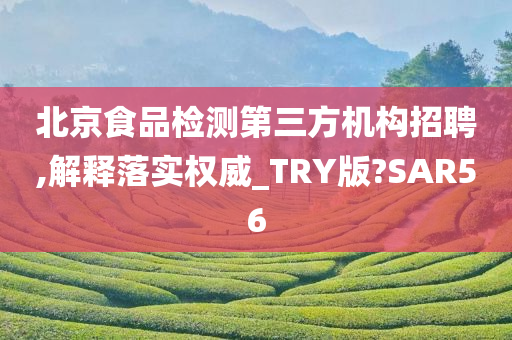 北京食品检测第三方机构招聘,解释落实权威_TRY版?SAR56