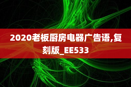 2020老板厨房电器广告语,复刻版_EE533