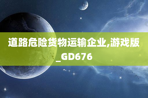 道路危险货物运输企业,游戏版_GD676