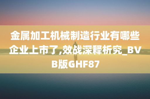 金属加工机械制造行业有哪些企业上市了,效战深释析究_BVB版GHF87