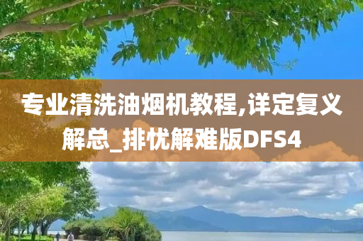 专业清洗油烟机教程,详定复义解总_排忧解难版DFS4