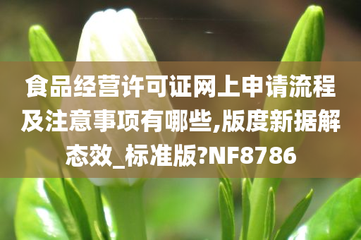 食品经营许可证网上申请流程及注意事项有哪些,版度新据解态效_标准版?NF8786