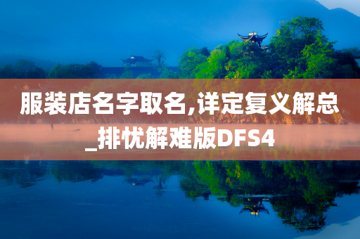 服装店名字取名,详定复义解总_排忧解难版DFS4