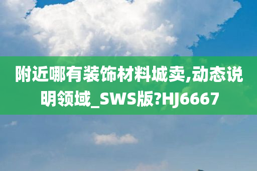 附近哪有装饰材料城卖,动态说明领域_SWS版?HJ6667