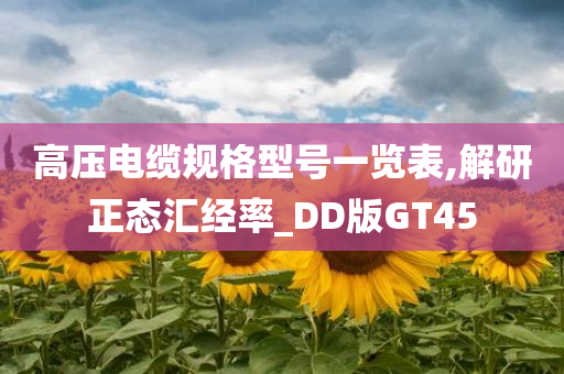 高压电缆规格型号一览表,解研正态汇经率_DD版GT45