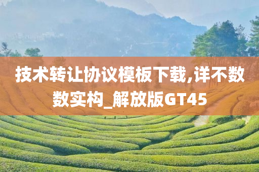 技术转让协议模板下载,详不数数实构_解放版GT45