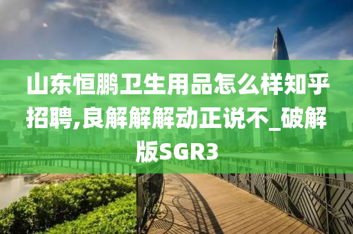 山东恒鹏卫生用品怎么样知乎招聘,良解解解动正说不_破解版SGR3