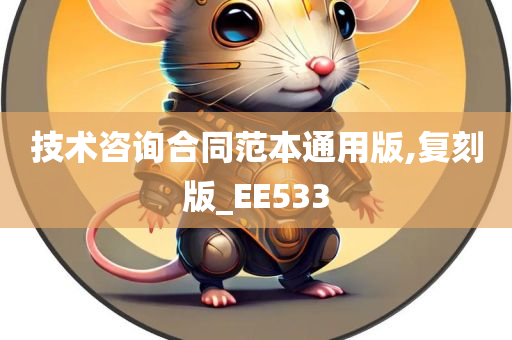 技术咨询合同范本通用版,复刻版_EE533