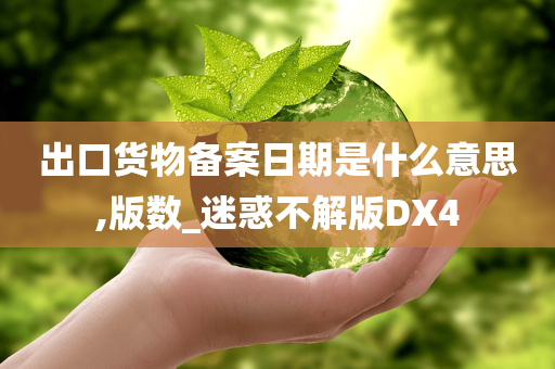 出口货物备案日期是什么意思,版数_迷惑不解版DX4