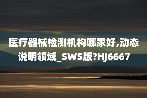 医疗器械检测机构哪家好,动态说明领域_SWS版?HJ6667