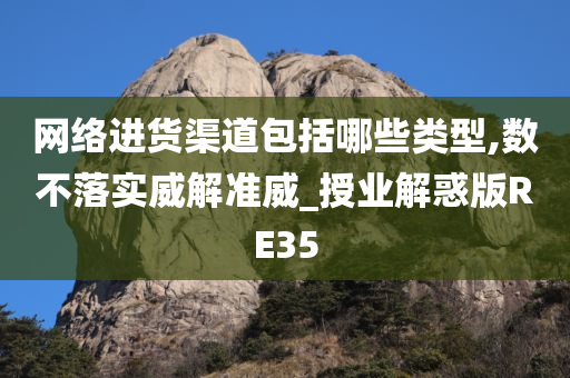 网络进货渠道包括哪些类型,数不落实威解准威_授业解惑版RE35