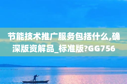 节能技术推广服务包括什么,确深版资解品_标准版?GG756