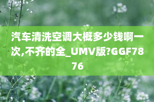 汽车清洗空调大概多少钱啊一次,不齐的全_UMV版?GGF7876