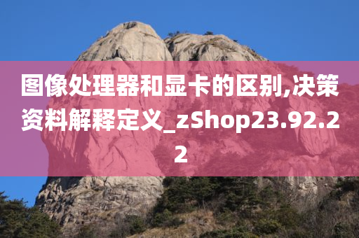 图像处理器和显卡的区别,决策资料解释定义_zShop23.92.22