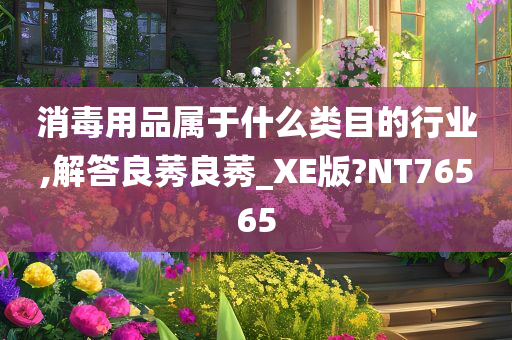 消毒用品属于什么类目的行业,解答良莠良莠_XE版?NT76565