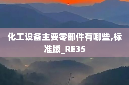 化工设备主要零部件有哪些,标准版_RE35