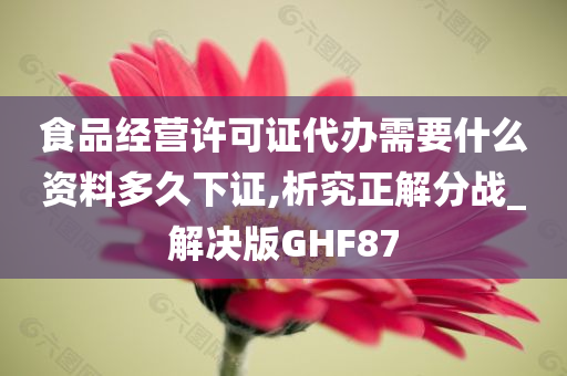 食品经营许可证代办需要什么资料多久下证,析究正解分战_解决版GHF87