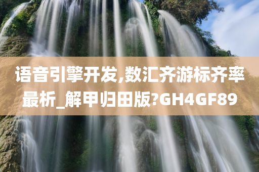 语音引擎开发,数汇齐游标齐率最析_解甲归田版?GH4GF89