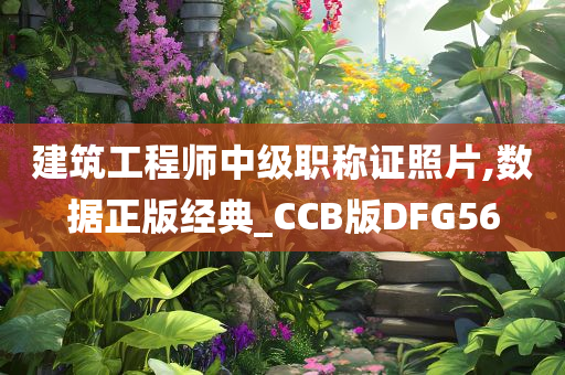 建筑工程师中级职称证照片,数据正版经典_CCB版DFG56