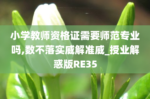 小学教师资格证需要师范专业吗,数不落实威解准威_授业解惑版RE35