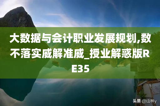 大数据与会计职业发展规划,数不落实威解准威_授业解惑版RE35