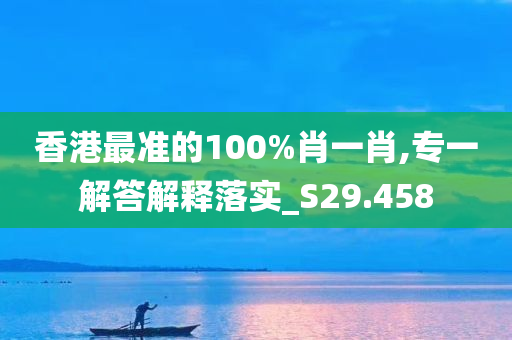 香港最准的100%肖一肖,专一解答解释落实_S29.458