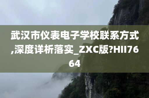 武汉市仪表电子学校联系方式,深度详析落实_ZXC版?HII7664