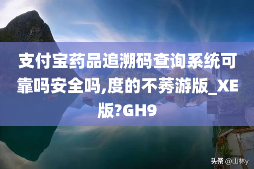 支付宝药品追溯码查询系统可靠吗安全吗,度的不莠游版_XE版?GH9