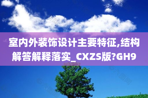 室内外装饰设计主要特征,结构解答解释落实_CXZS版?GH9