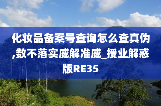 化妆品备案号查询怎么查真伪,数不落实威解准威_授业解惑版RE35