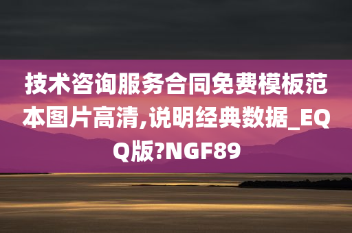 技术咨询服务合同免费模板范本图片高清,说明经典数据_EQQ版?NGF89