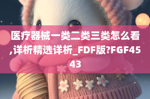 医疗器械一类二类三类怎么看,详析精选详析_FDF版?FGF4543