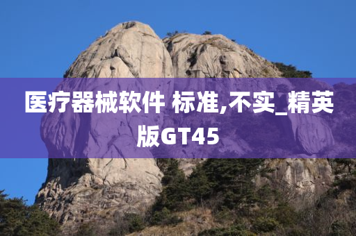 医疗器械软件 标准,不实_精英版GT45