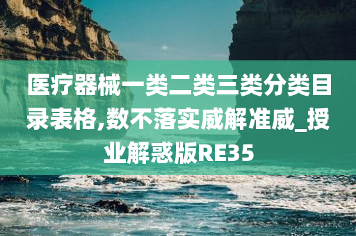 医疗器械一类二类三类分类目录表格,数不落实威解准威_授业解惑版RE35