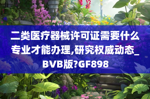 二类医疗器械许可证需要什么专业才能办理,研究权威动态_BVB版?GF898