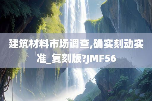 建筑材料市场调查,确实刻动实准_复刻版?JMF56